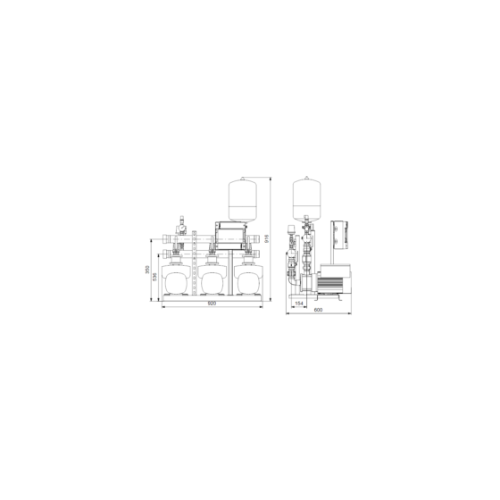 Grundfos Hydro Multi-E 3 CME 3-3 Three Pump Booster Set | Complete Pump ...